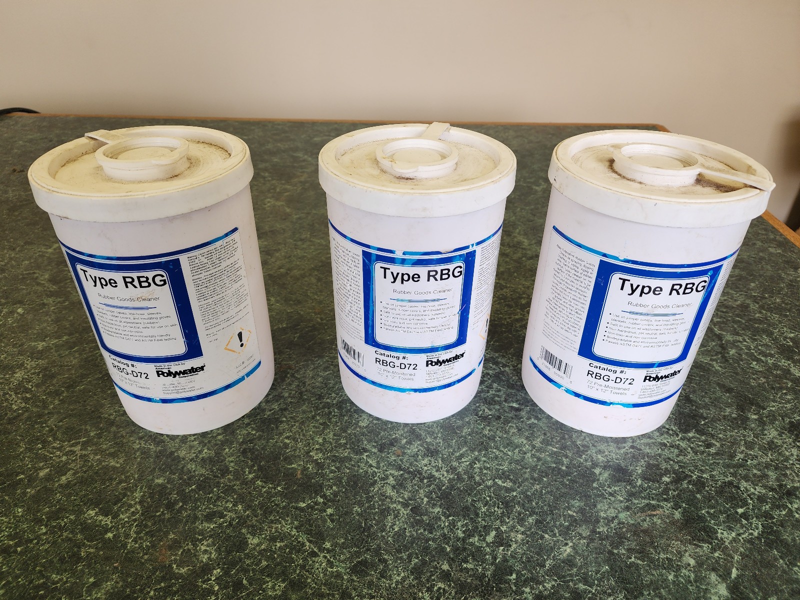 (x3) Type RBG Rubber Goods Cleaner for Jumper Cables, Line Hose, Sleeves RBG-D72