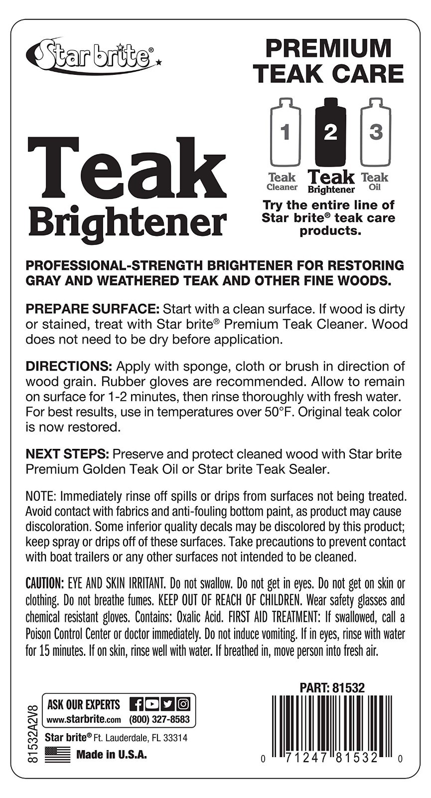 Teak Brightener for Natural Wood Grain Restoration & Color Enhancement – Prepare
