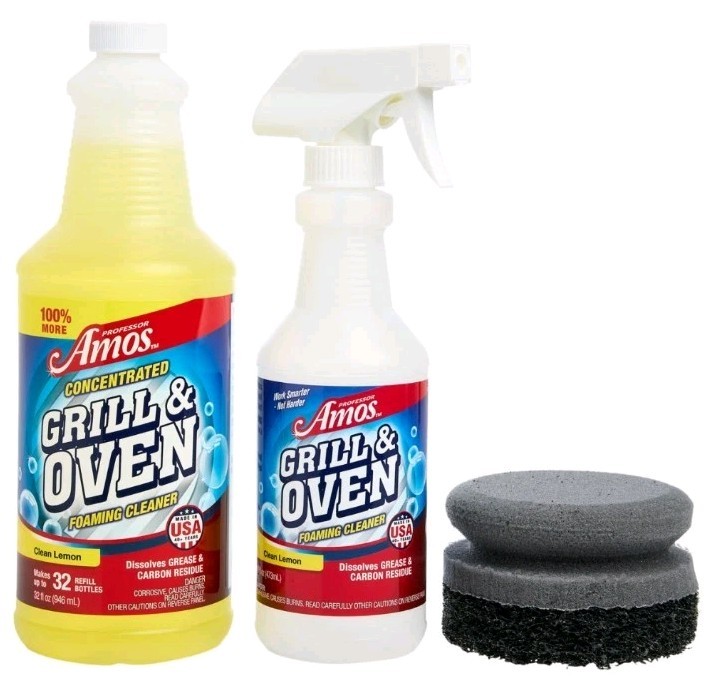 Professor Amos Concentrated Grill & Oven Foaming Cleaner kit-32 oz-Clean Lemon