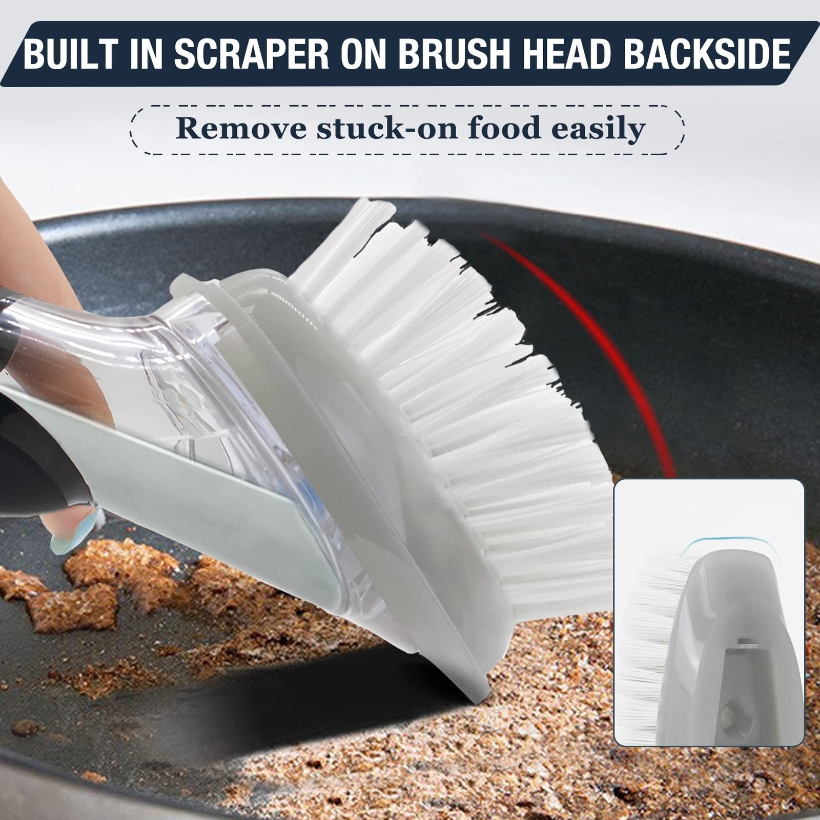 Brush Refills for OXO Dish Brush – 4 Pack Dish Brush Cleaning Soap Dispensing…