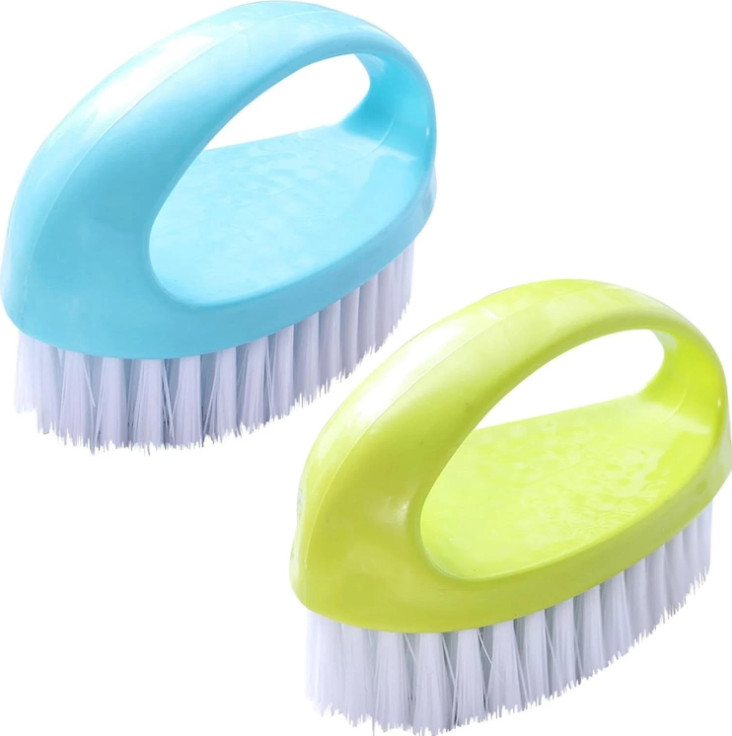 2 Pack Scrubbing Brushes for Cleaning, Heavy Duty Scrub Brush Nylon Stiff