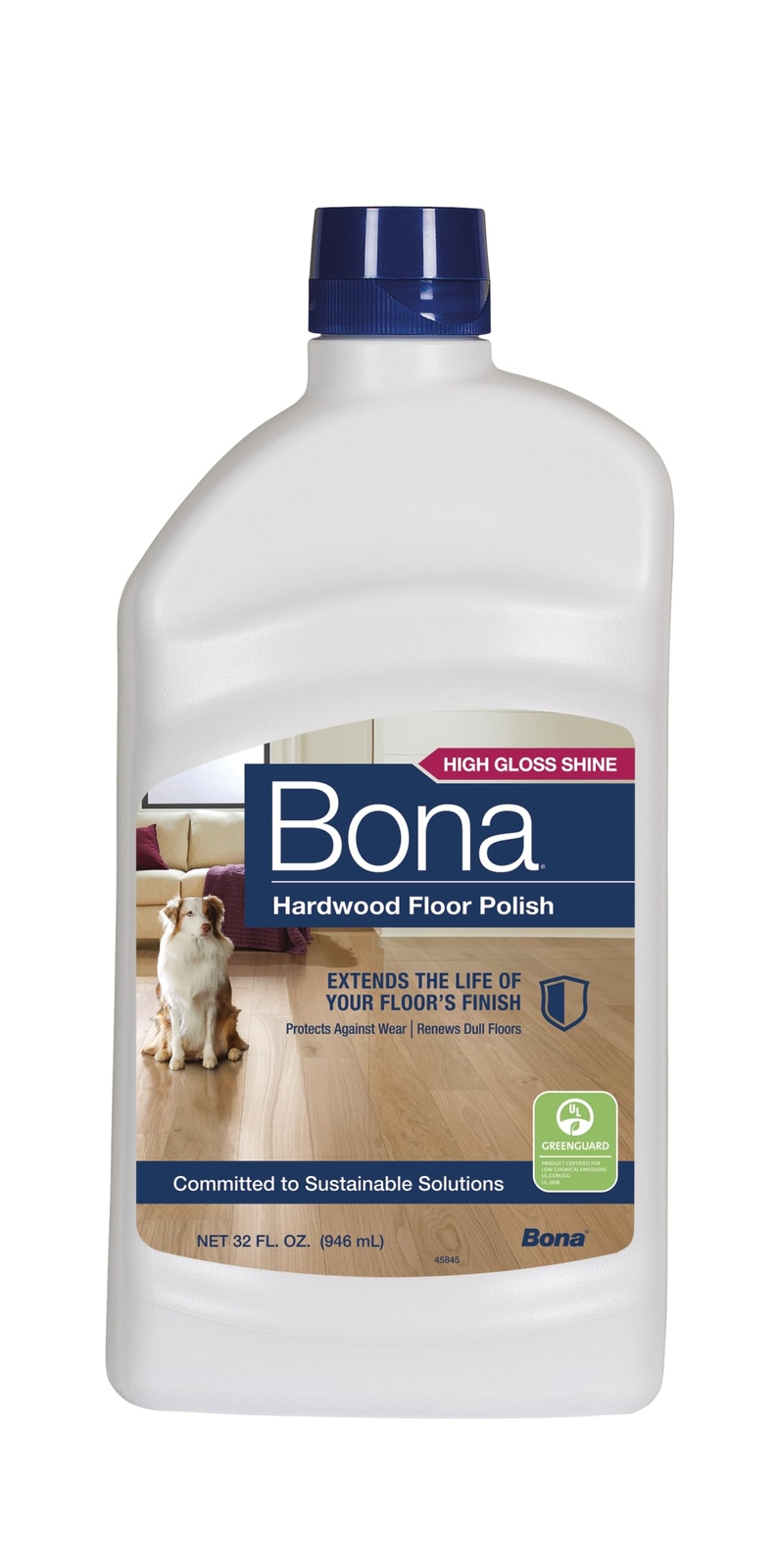 Bona Hardwood Floor Polish 32Oz High Gloss Shine Safe For Wood Floors