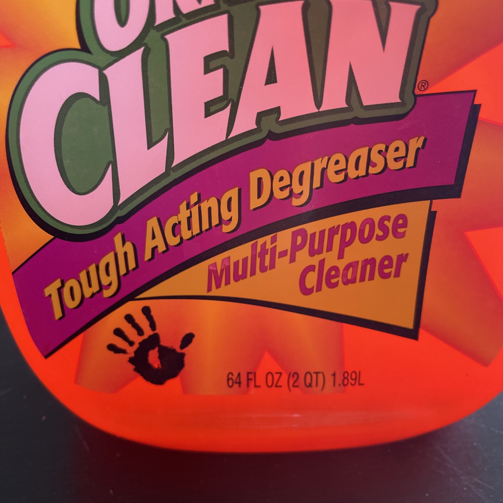 NOS 2002 Orange Glo Clean Original Tough Acting Degreaser Cleaner 64oz