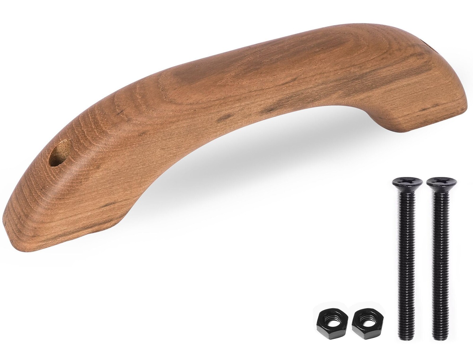 Teak Wood Handle Grab Handrail for Boat and RV 2