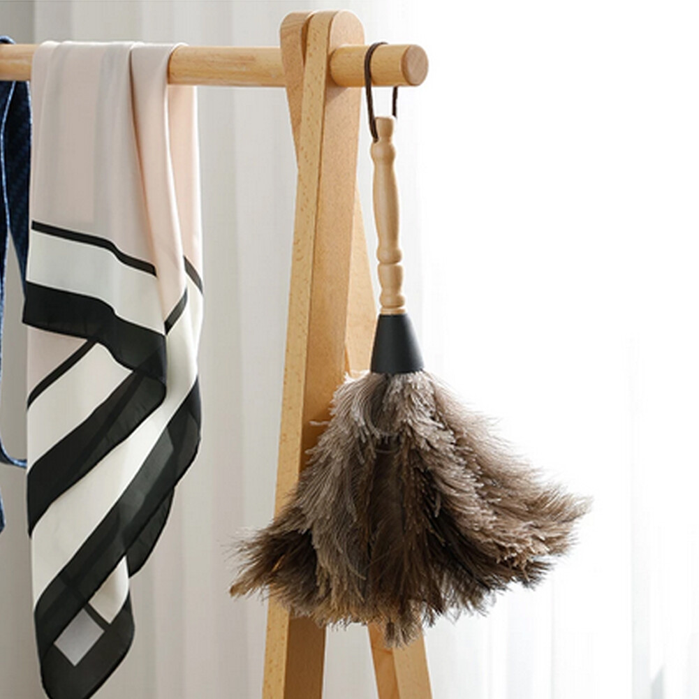 13inch Ostrich Feather Duster Durable Dust collecting Cleaning Tool In Wool Shop