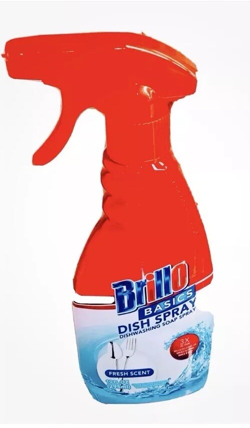Brillo-Basics Fresh Scent 3x Action Dish/Diswashing Soap Spray. 10floz/295ml.