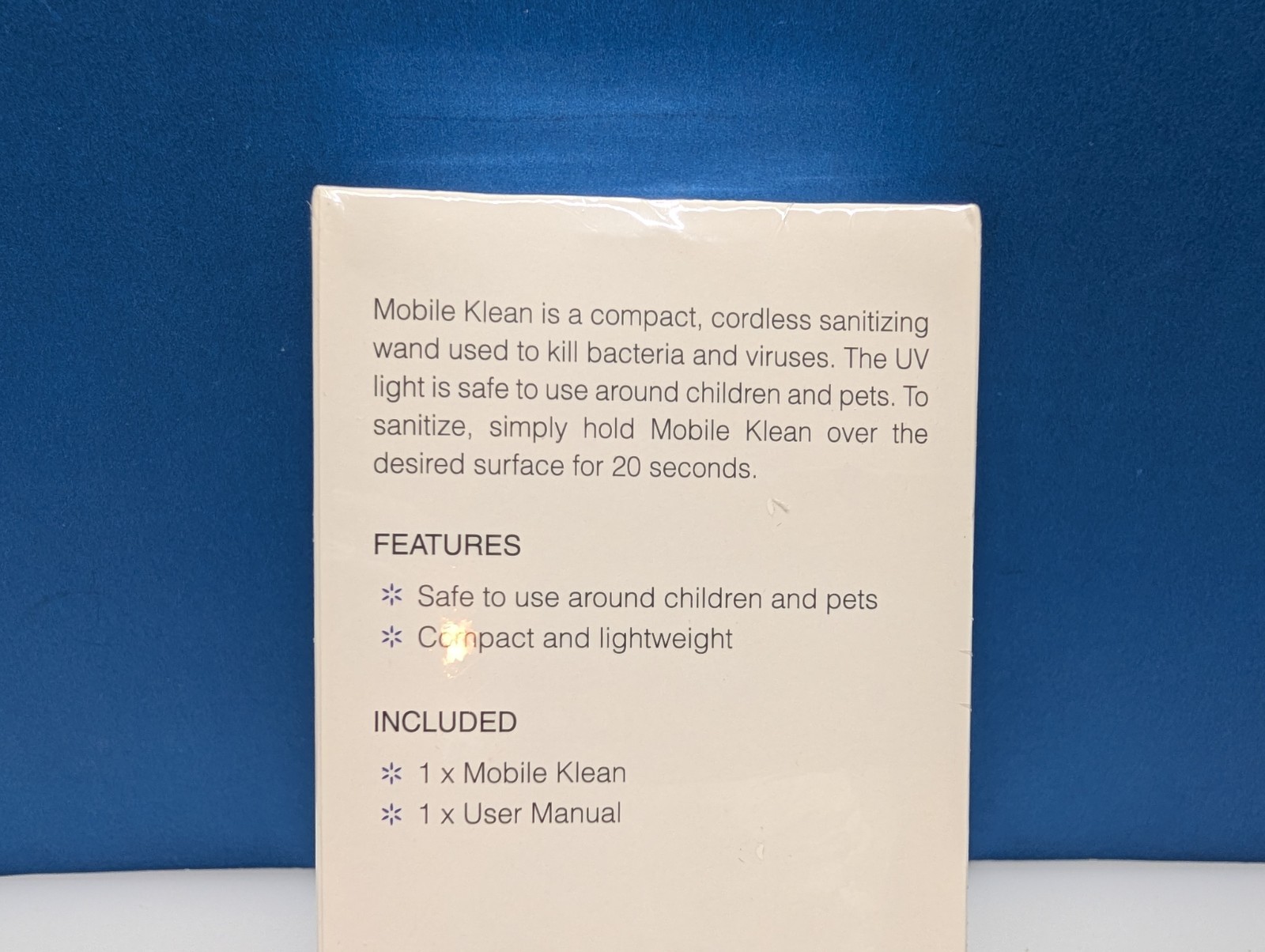 Mobile Klean Pocket Light Sanitizer Wand New