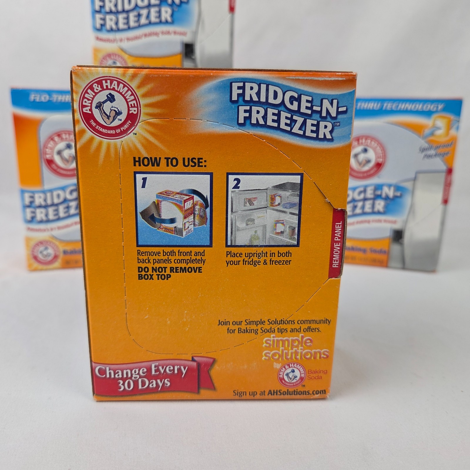 New Arm & Hammer Fridge-N-Freezer Baking Soda, 14 Oz. – Pack of 5