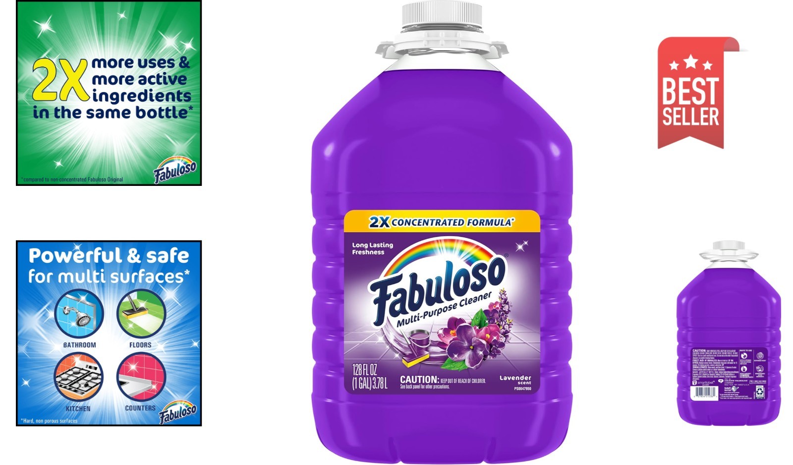 Eco-Conscious 128 Fl Oz Lavender Multi-Purpose Cleaner – 2X Concentrated Formula