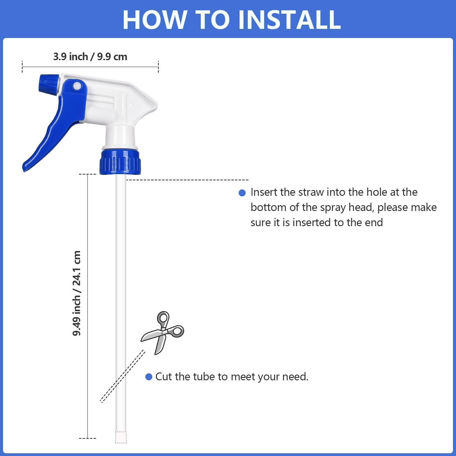 16 Oz Spray Bottles (4 Pack) – Heavy Duty, Leak Proof, Adjustable Nozzle