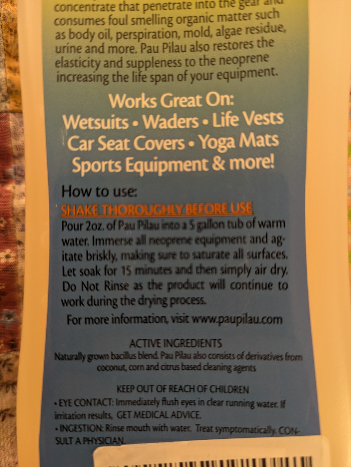 Pau Pilau Biological Wetsuit Cleaner & Conditioner 16oz NEW Eco-Friendly Surf