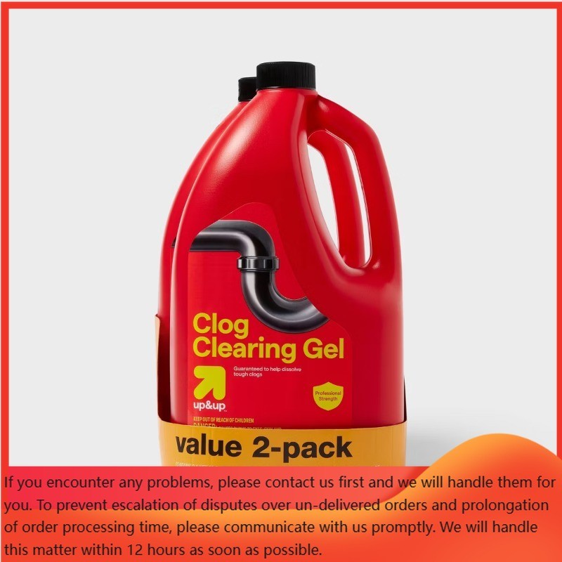 Clog Clearing Drain Cleaner Gel – 80oz/2ct – up&up™