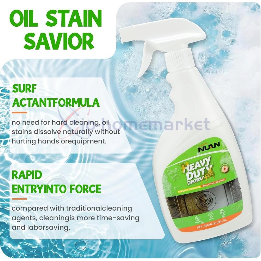 1/2pcs 500ML Heavy Duty Degreaser Kitchen Cleaner, Cleaning Spray for Home Chefs