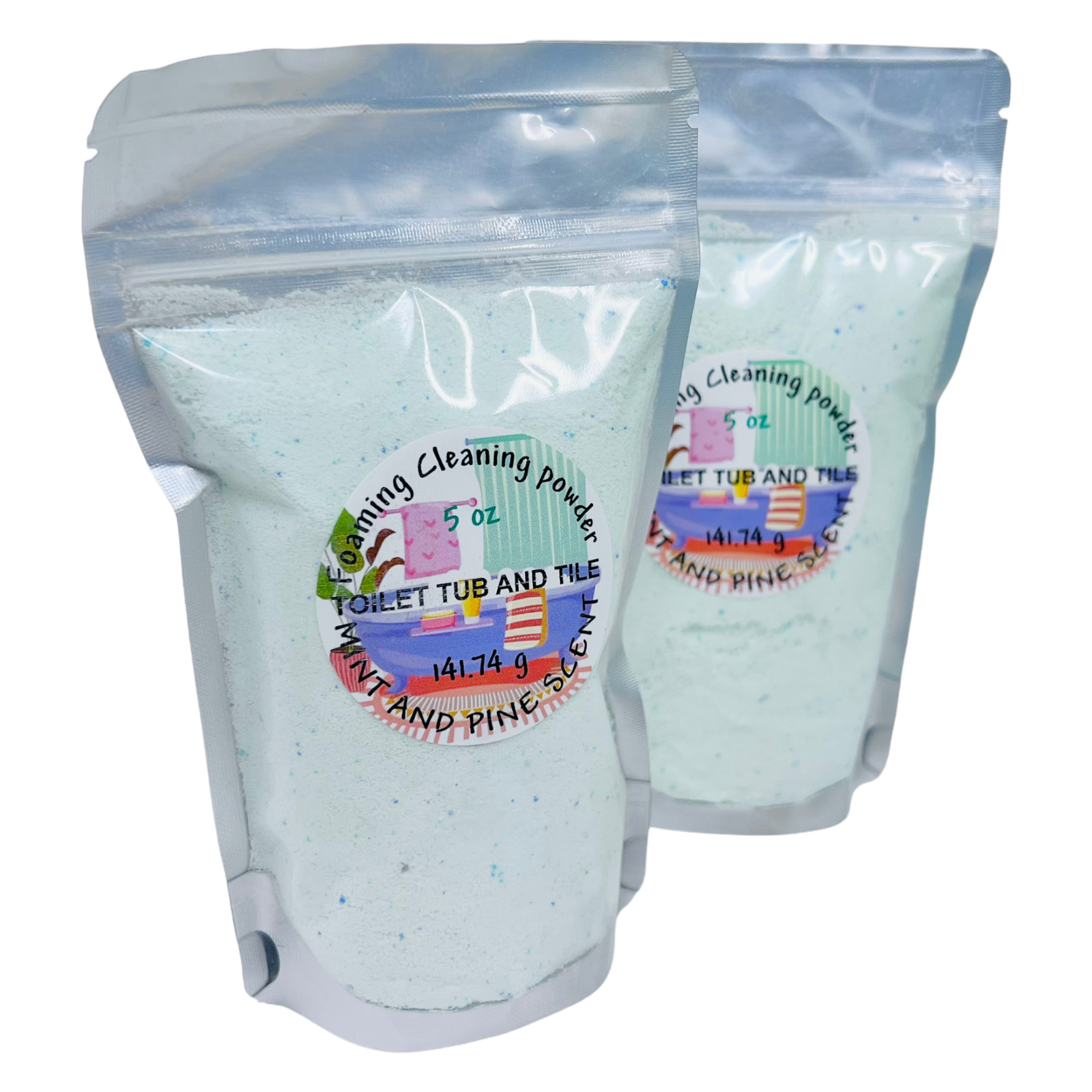 Toilet tub and tile, foaming powder 5 oz fresh scent of mint pine 2 pack deal