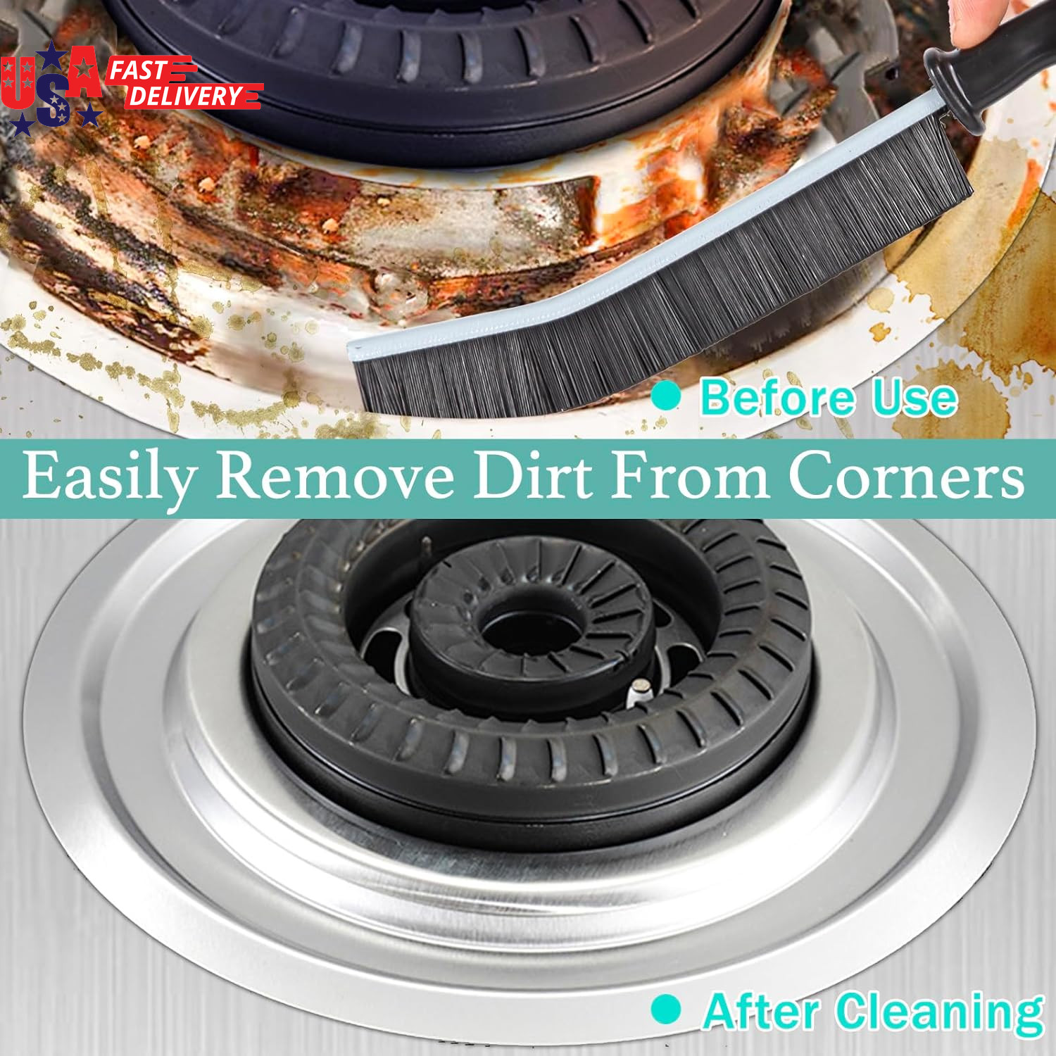 Crevice Cleaning Brush，Hard-Bristled Grout Brush，2026 New Multifunctional Gap Cl