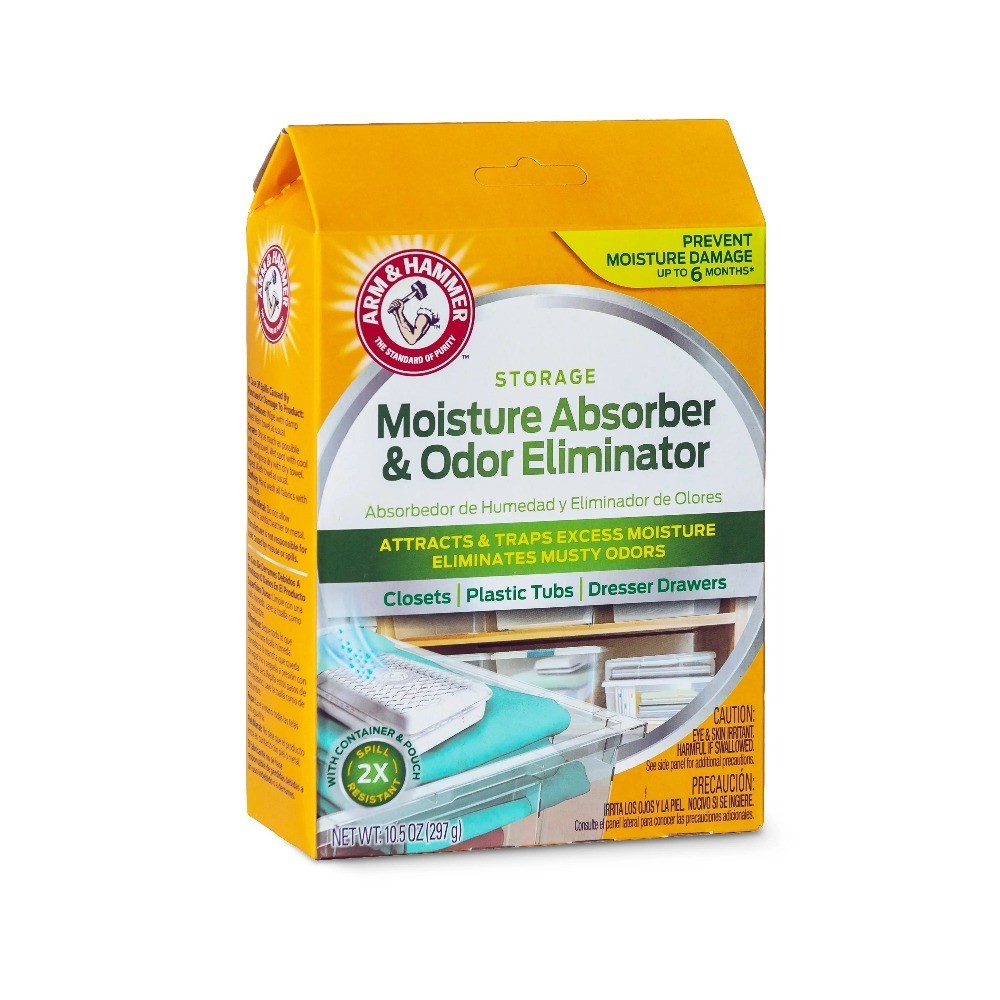 Moisture Absorber and Odor Eliminator 10.5 oz 2 Pack Storage Dehumidifier