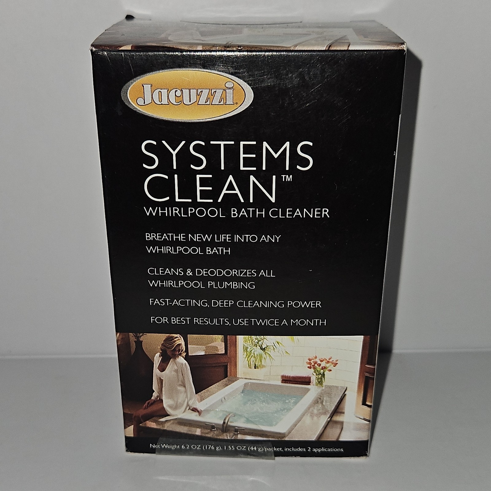 Jacuzzi Whirlpool Bath Cleaner Powder 6.2 oz Deodorizes Whirlpool Plumbing