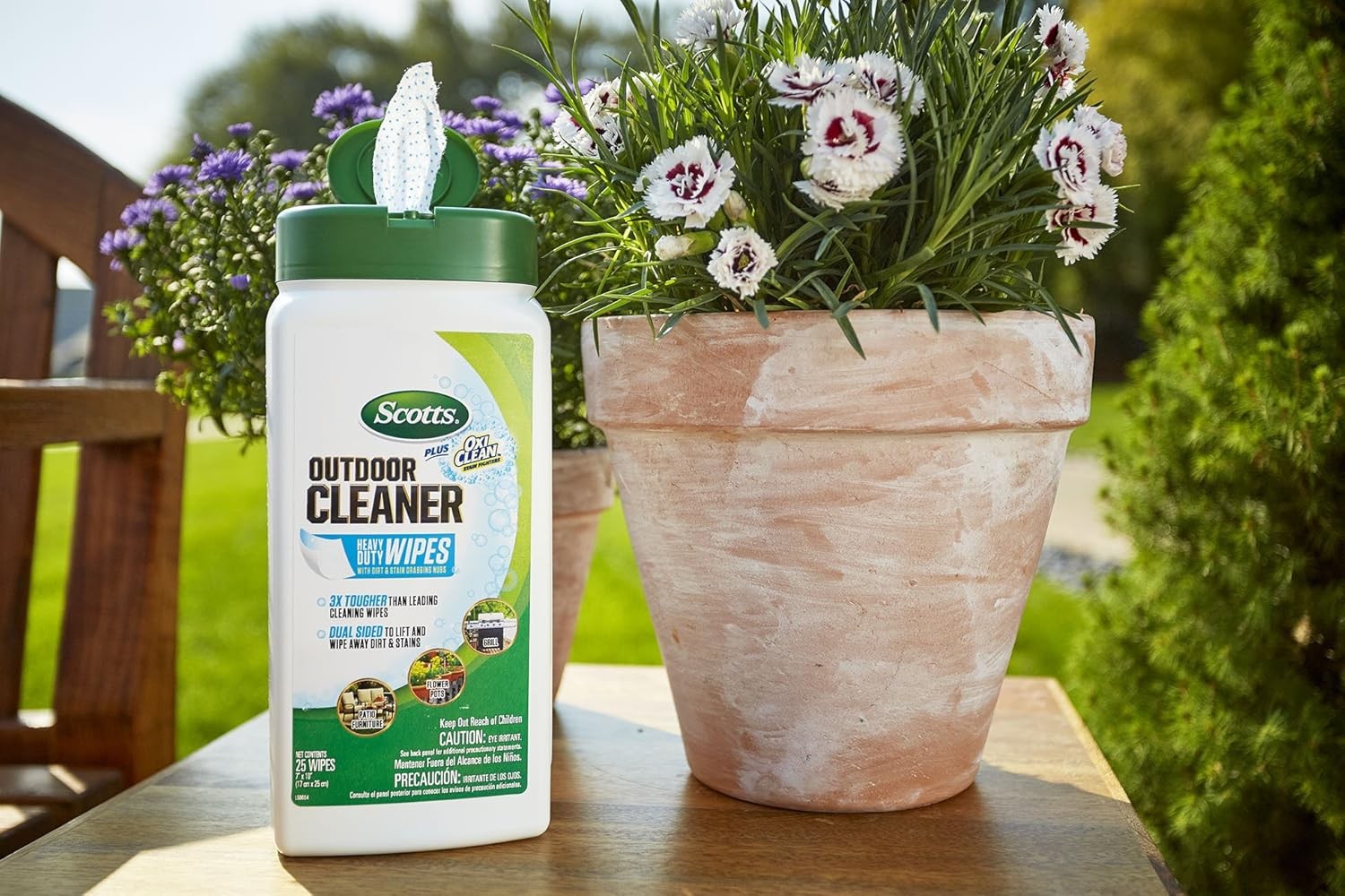 Scotts Outdoor Cleaner Plus OxiClean Wipes Heavy Duty Lawn RV Boat Carpet