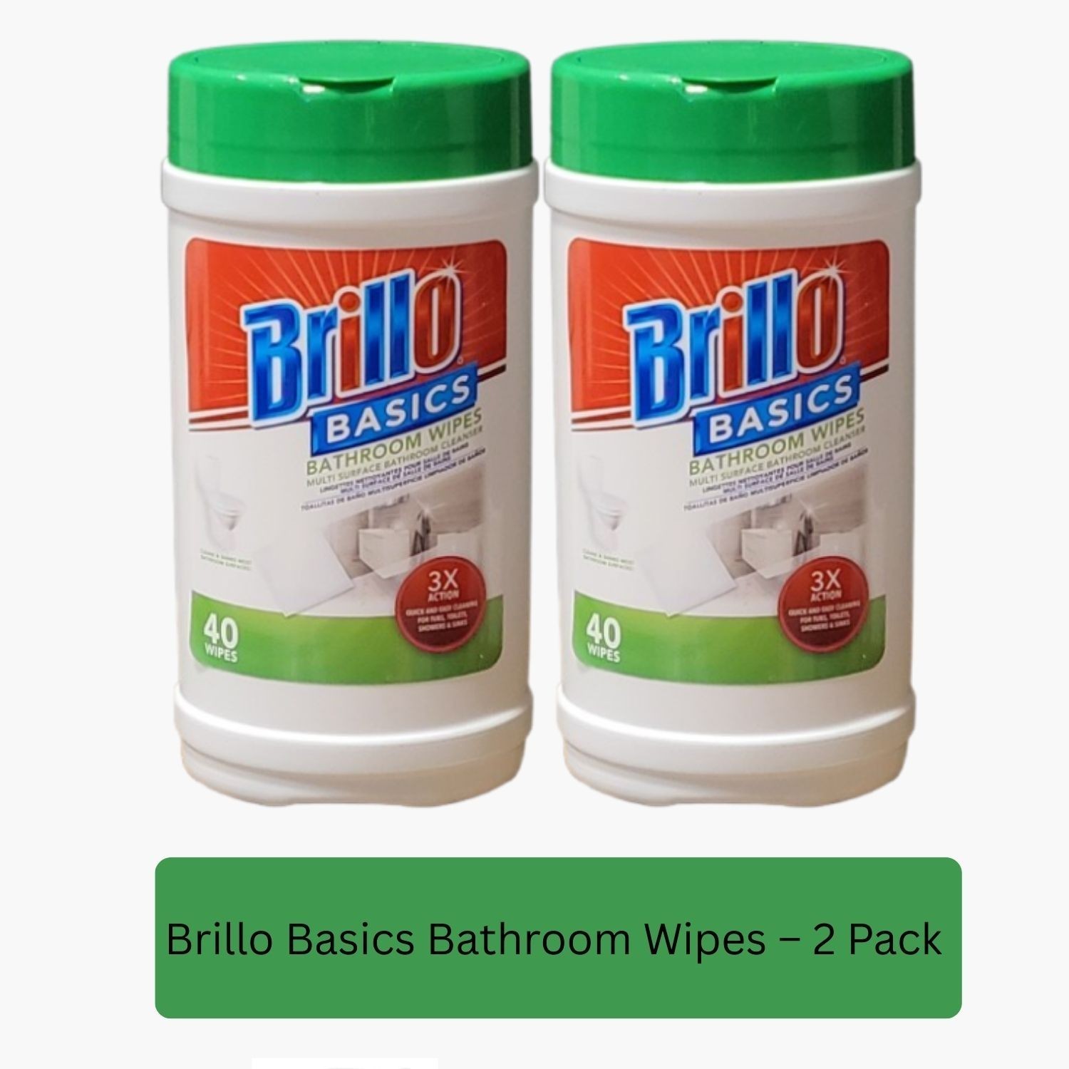 Brillo Basics Multi-Surface Wipes – Fresh Scent – 80 Ct – Bathroom & Kitchen