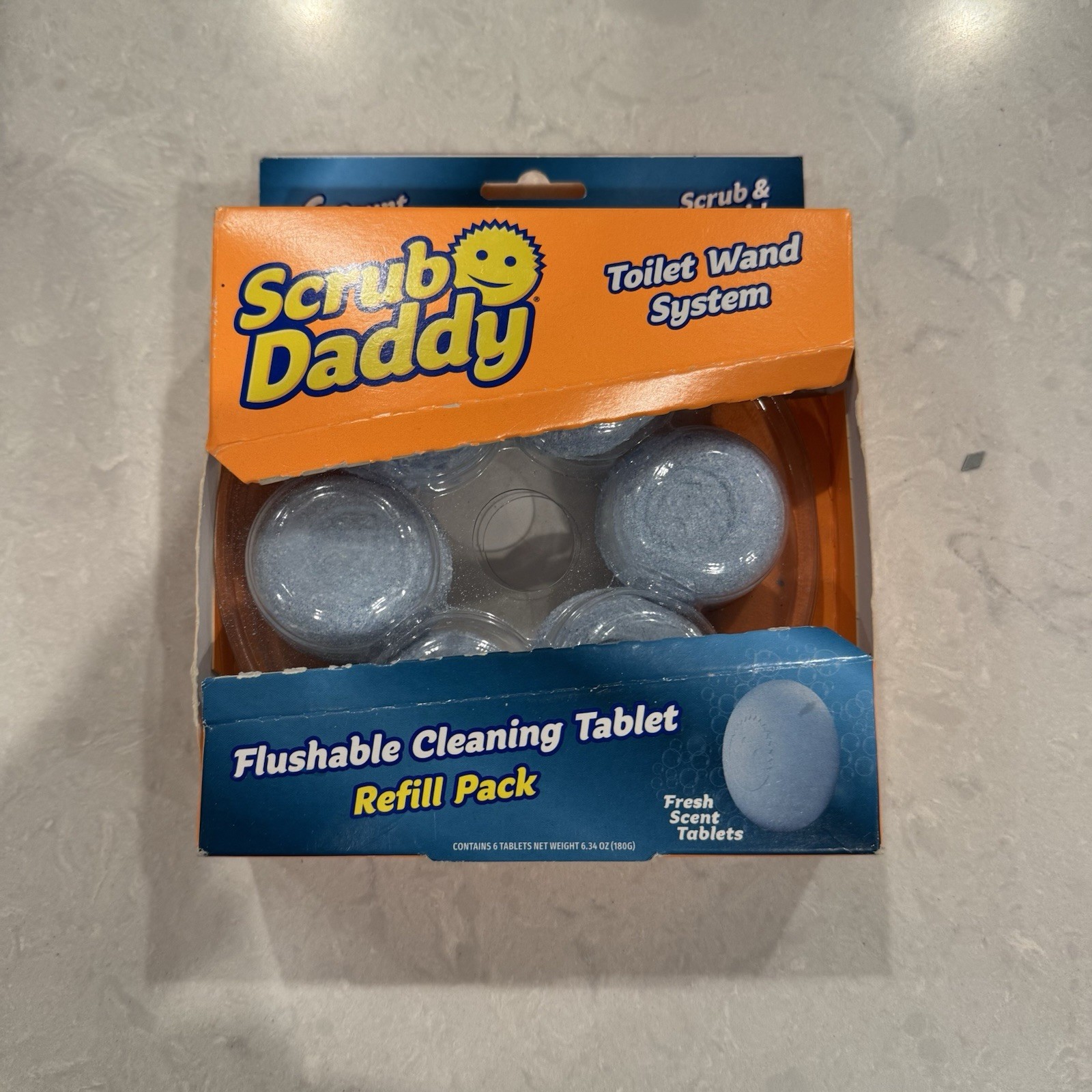 Scrub Daddy Toilet Wand System Refills 6 Pack Flushable Dissolving Cleaning Tabl