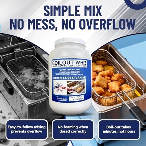 8LB Deep Fryer Cleaner Powder – Heavy-Duty Degreaser for Commercial Kitchens – O