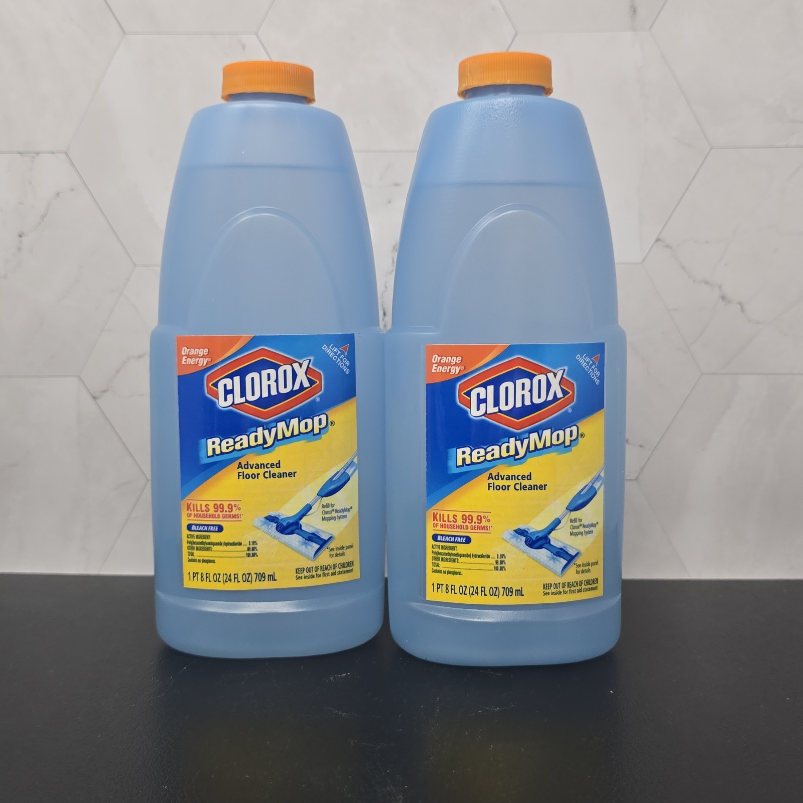 Clorox Ready Mop Advanced Floor Orange Energy Cleaner Refills 24 oz *Lot of 2