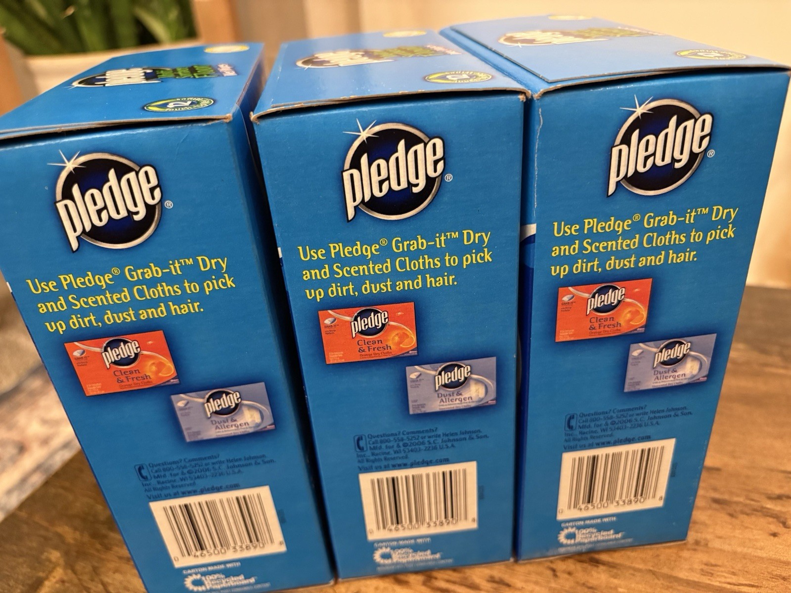 3 Boxes Pledge Multi Surface Floor Wet Wipes 12 Each 36 Total Wipes Discontinued