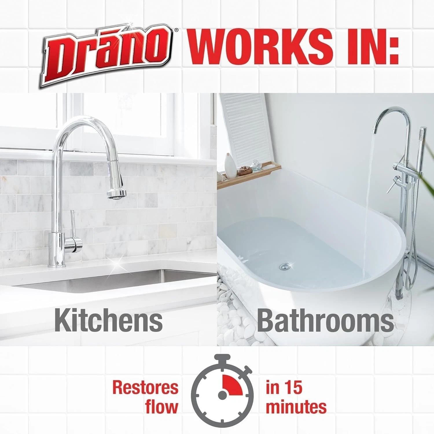 Drano Max Gel Drain Clog Remover and Cleaner for Shower or Sink Drains, Unclogs