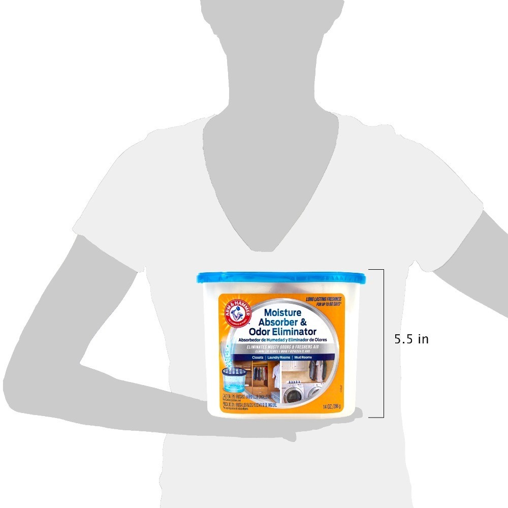 Disposable Moisture Absorber Tub 14 oz Fragrance Free Closet Dehumidifier