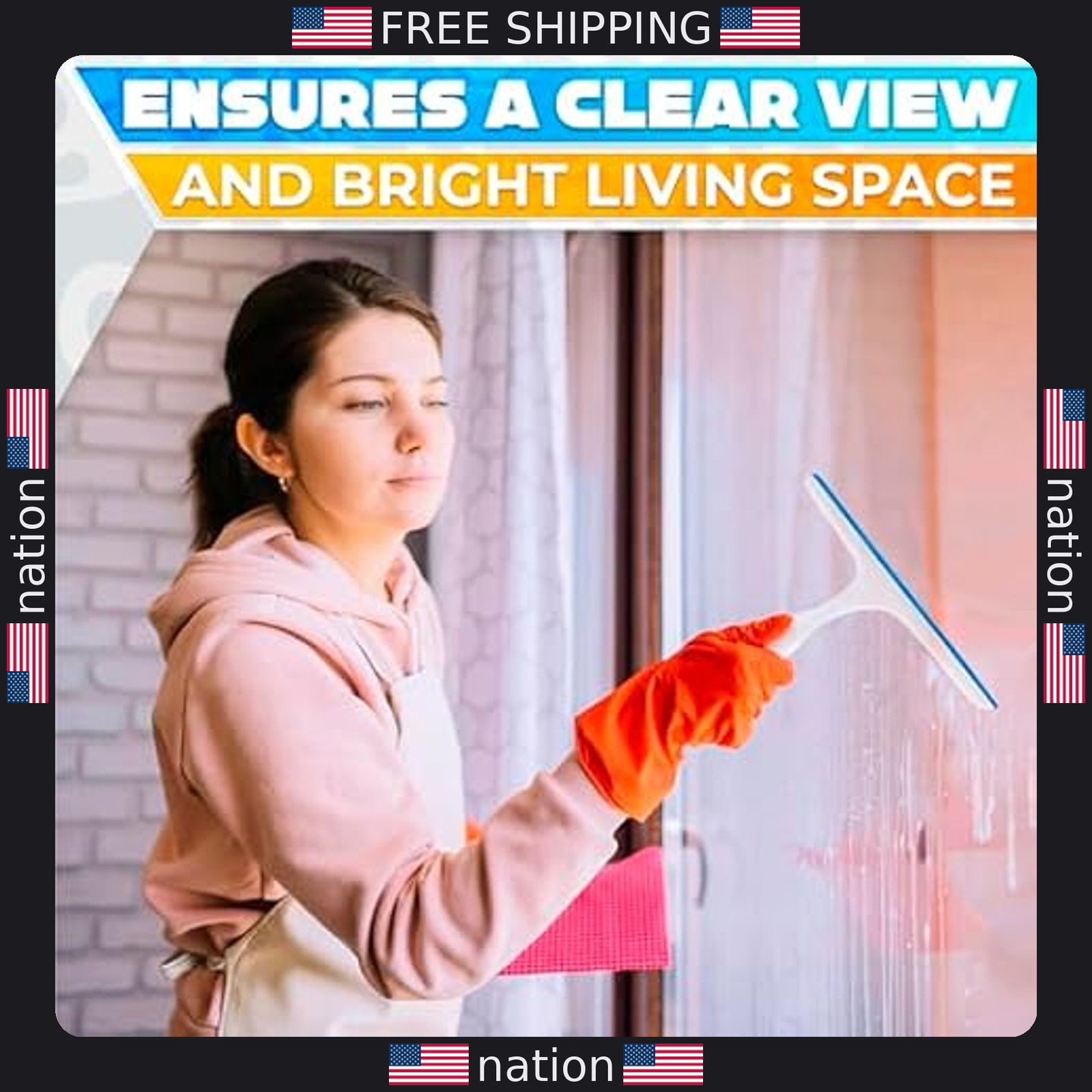 4-Pack 9.5? Shower Squeegee with Flexible Blade – Ergonomic & Lightweight Design
