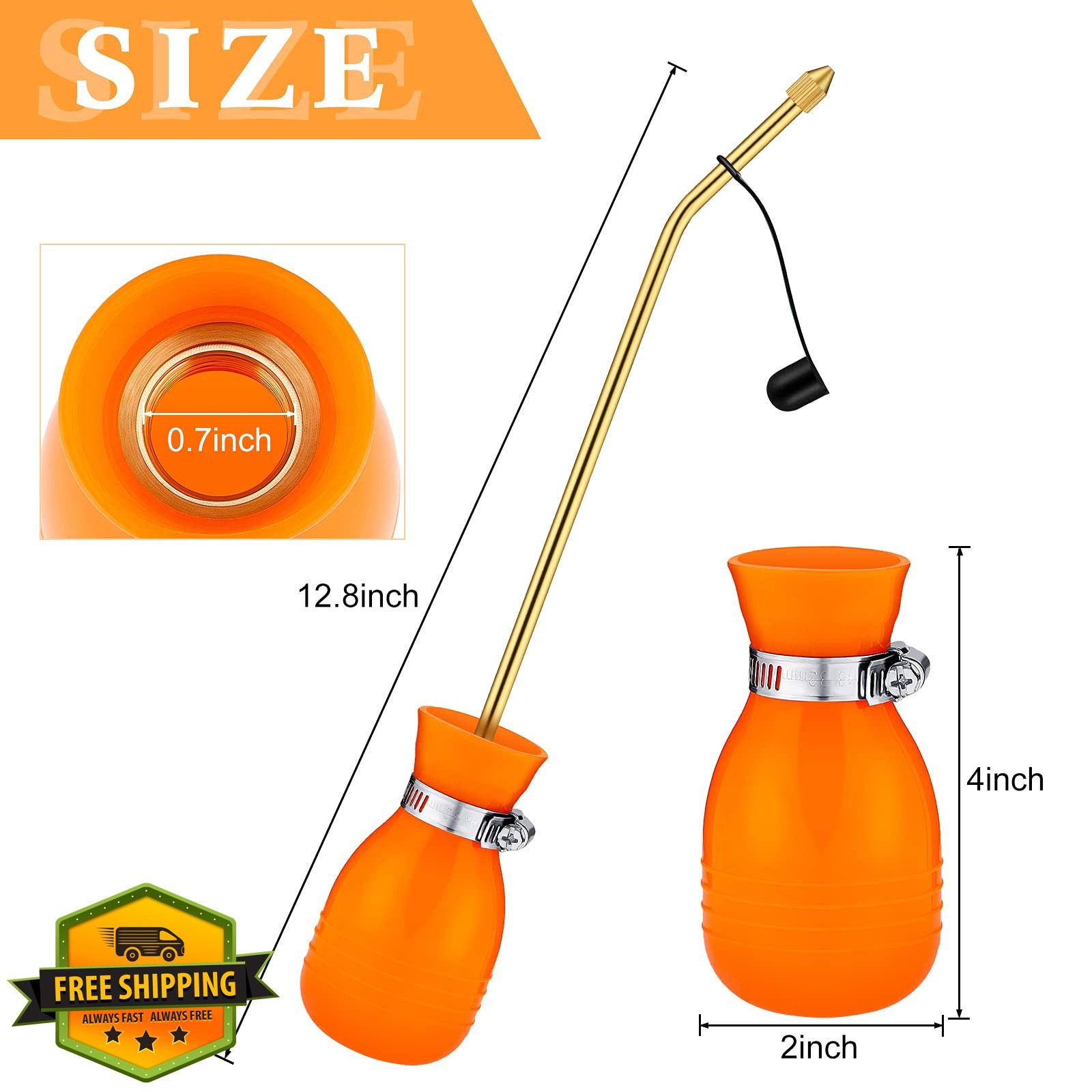 Boao Duster Bulb Sprayer Orange 4.6 oz
