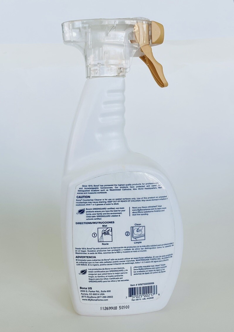 Bona Swedish Formula Countertop Cleaner, 36 Fl. Oz. Large Size, New & Rare