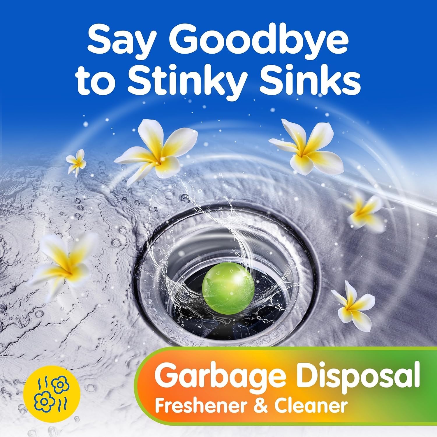 Plink 60 Pack Garbage Disposal Deodorizer – Quick Clean, Assorted Fresh Scents