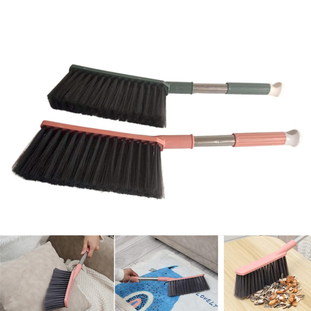 2 Pack Soft Bristle Bed Sheets Sweeping Cleaning Brush with Long Hand, Counte…