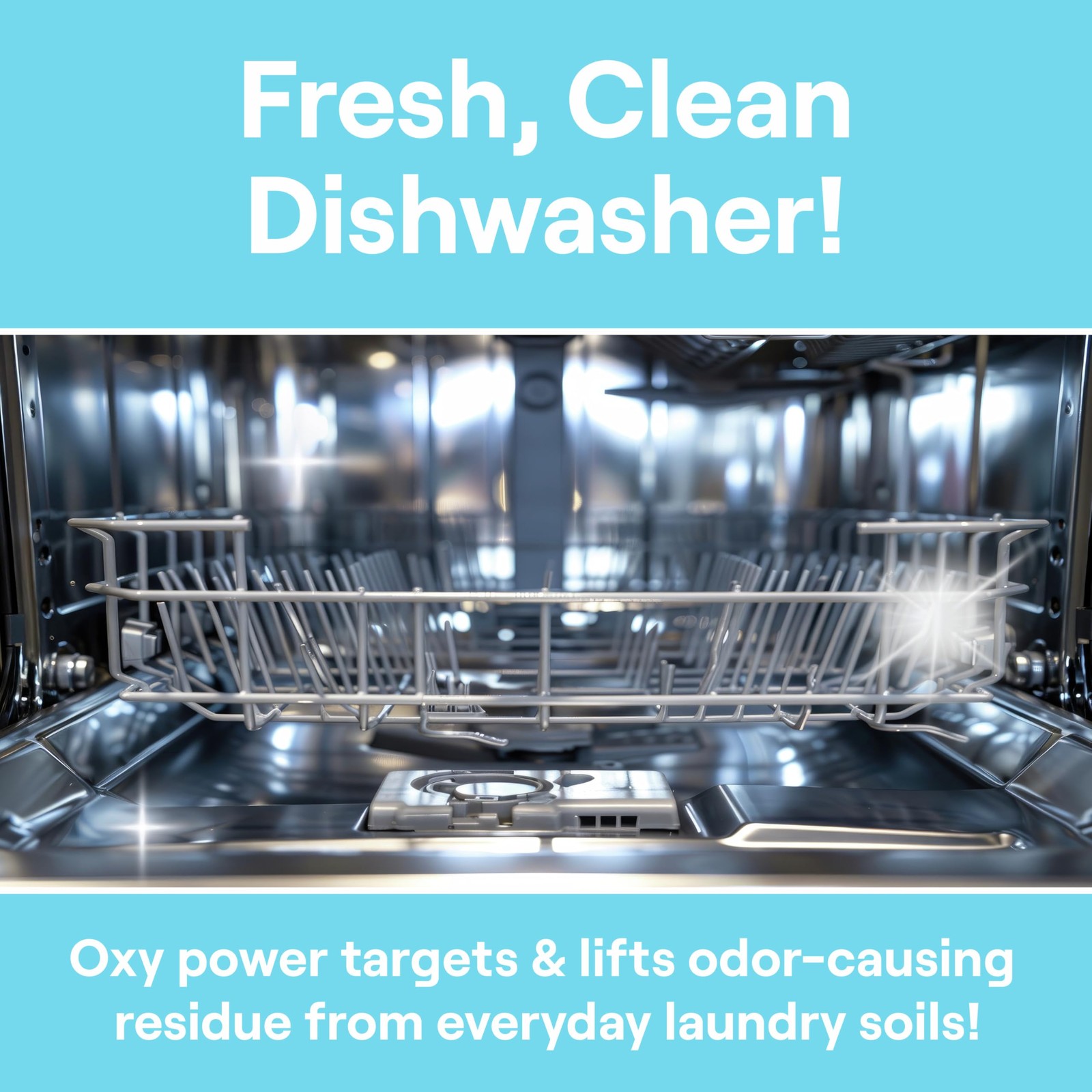 Dishwasher Cleaning Packs 6 Count Free & Clear Oxy Power Maintenance Biobased