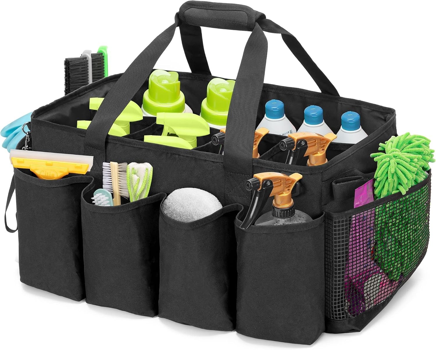 Extra-Large Cleaning Caddy with Multi Pockets for Home and Car Organization