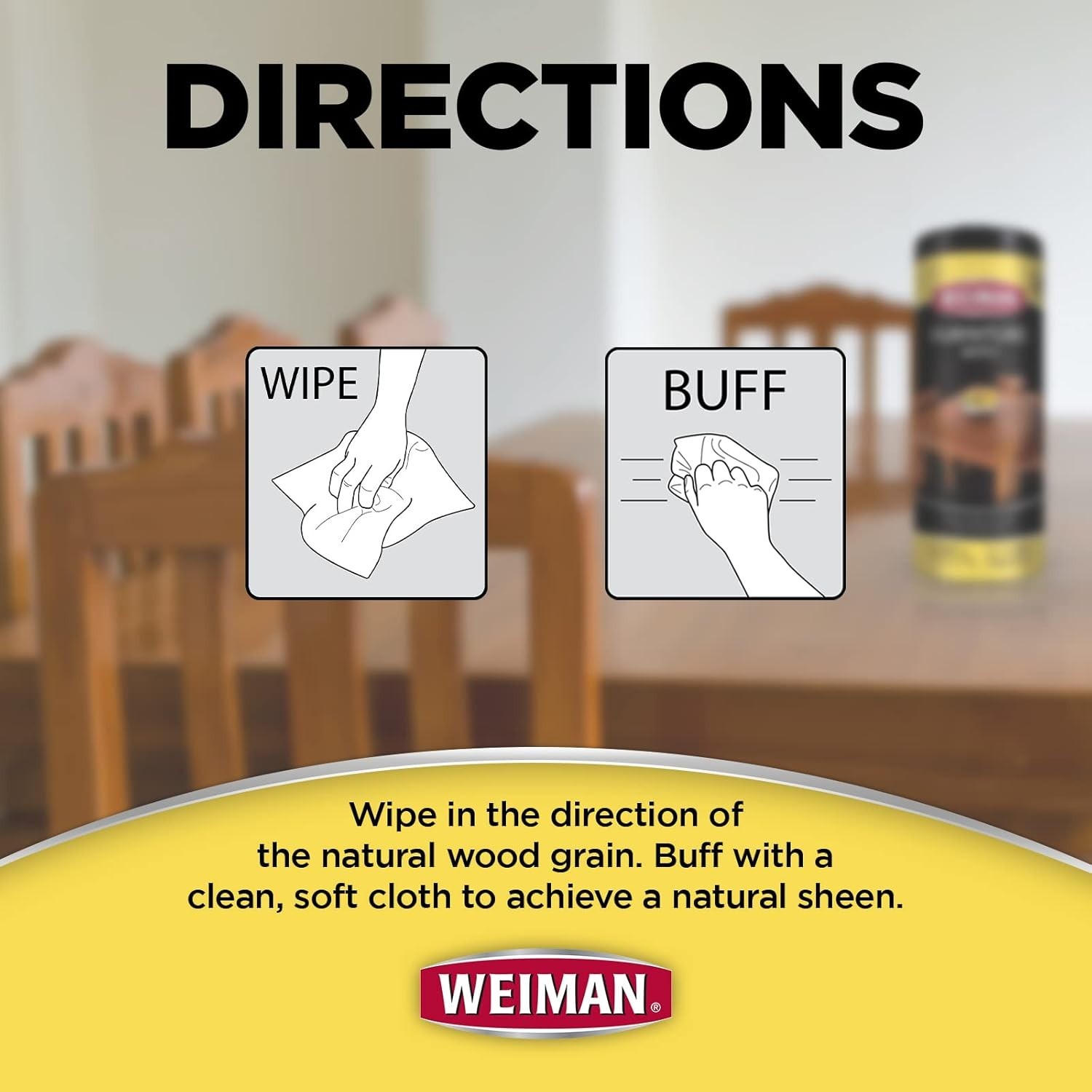 Furniture Cleaner & Polish Wipes, Wood Care Kit, 30 Sheets