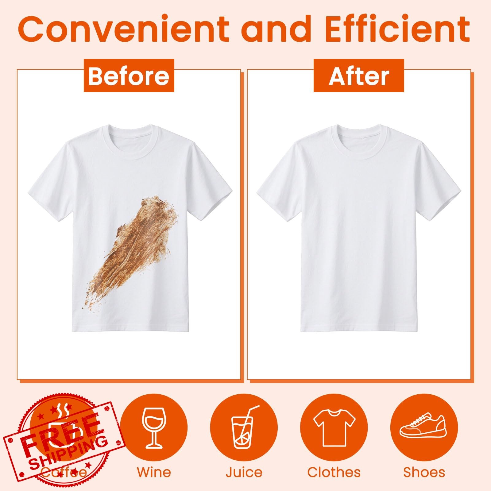 RSQAZQ Stain Remover Wipes White 200 Portable