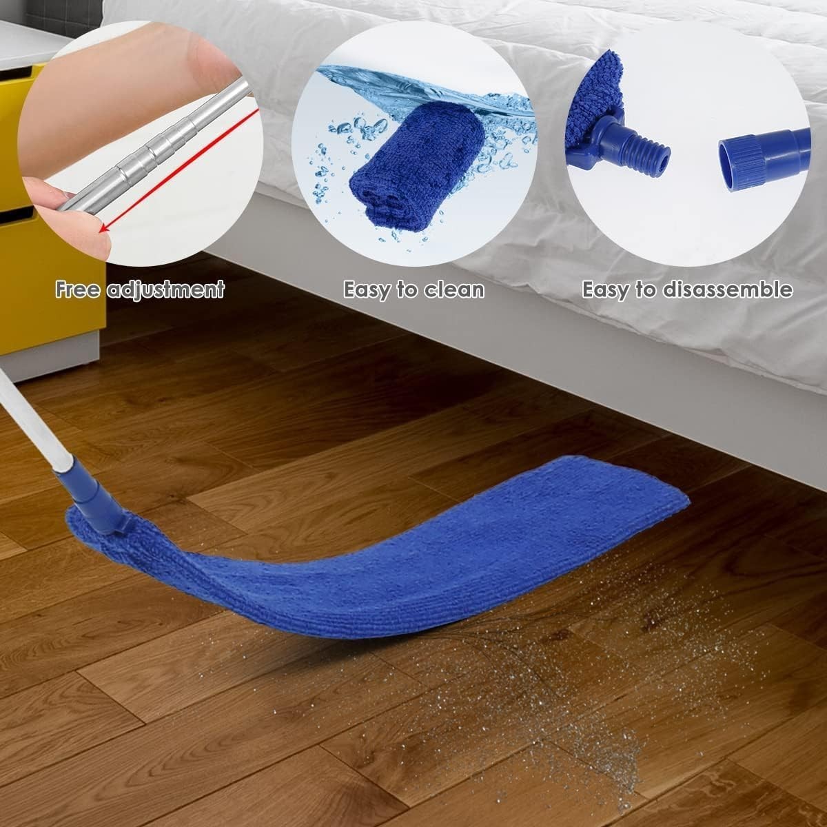 Retractable Gap Dust Cleaner Brush with Long Handle 30 to 100 inches, Cleanin…