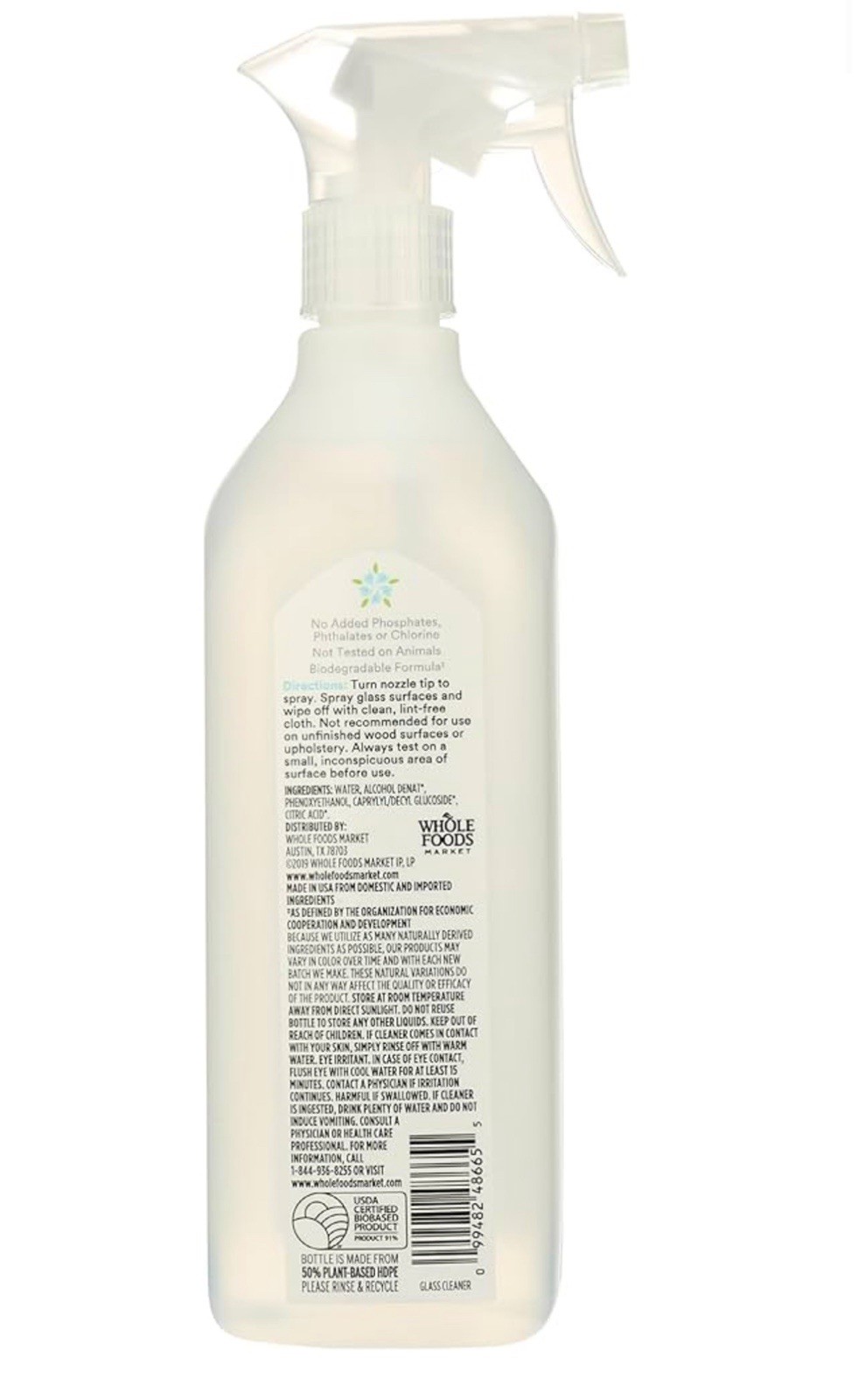 365 by Whole Foods Market Glass Cleaner Unscented 26 fl oz Pack of 3