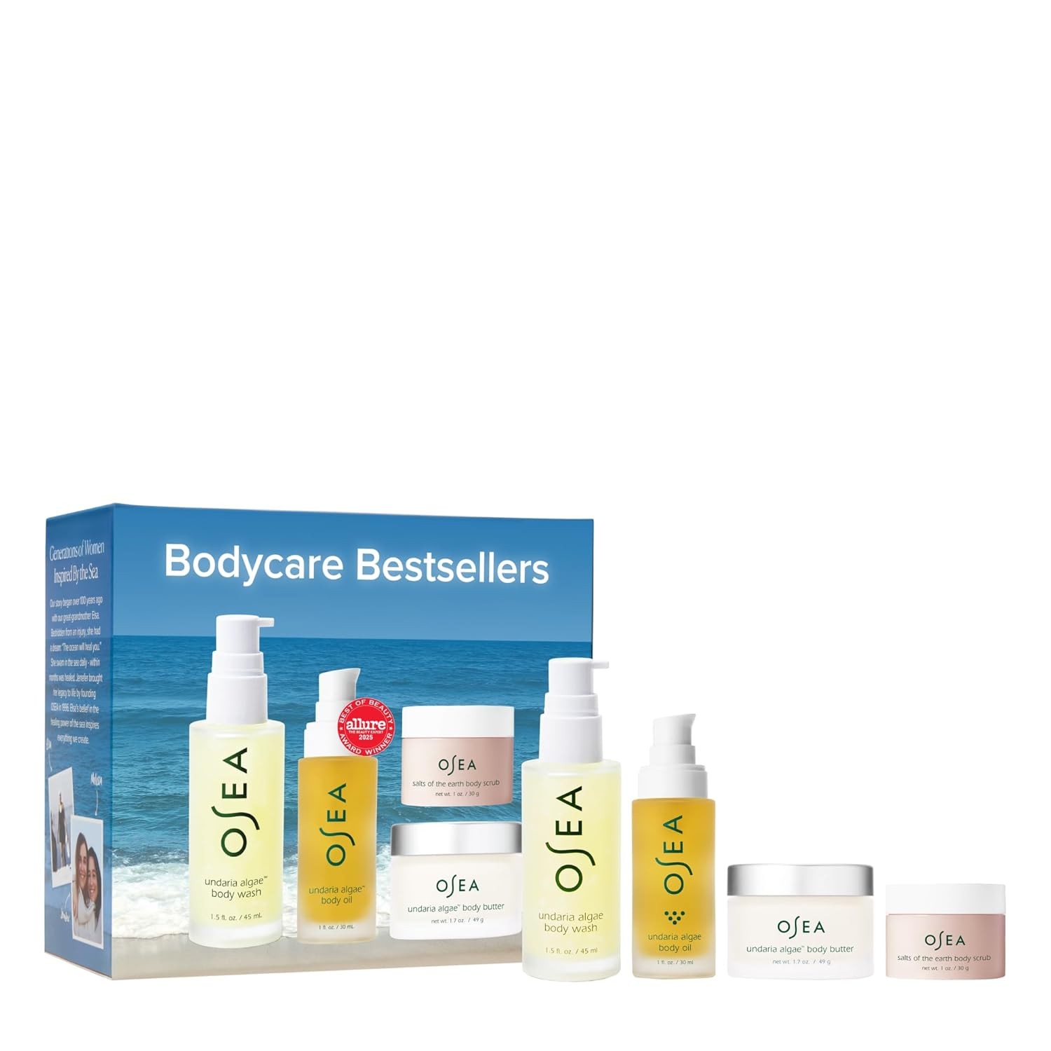 OSEA Bodycare Bestsellers Skincare Set – 4-piece Body Travel Set – 1oz – Body