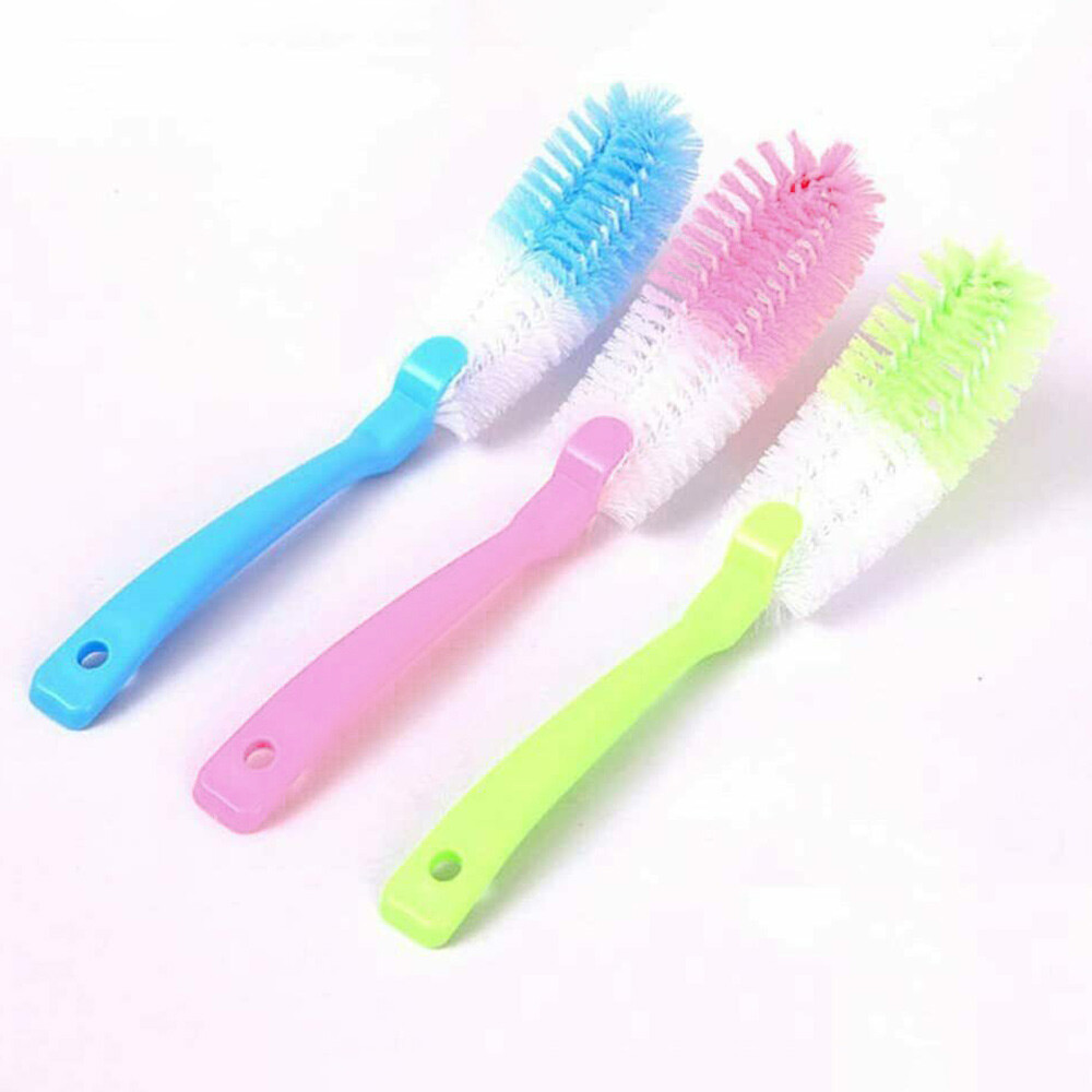 3pcs Bottle Cup Dish Pot Kitchen Long Cleaning Washing Brush (one color each)