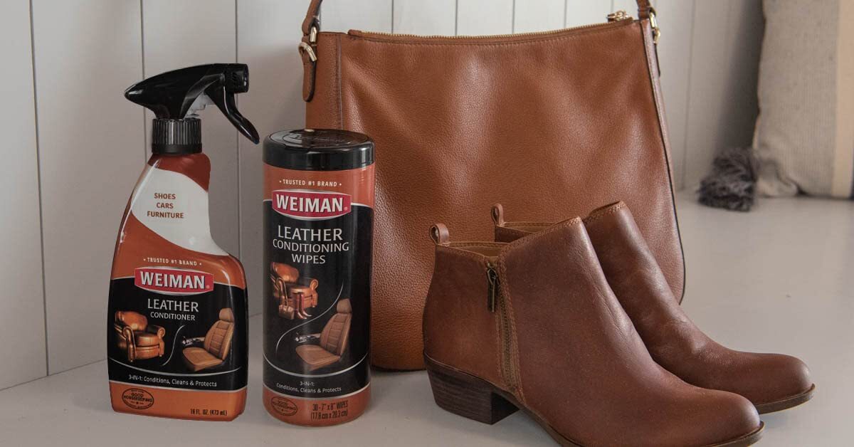 Weiman Leather Cleaner and Conditioner Spray 22 Fl Oz Multi Use UV Protection