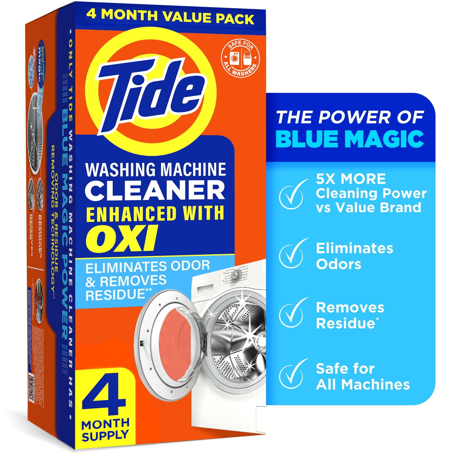 Tide Washing Machine Cleaner, 4 Pack