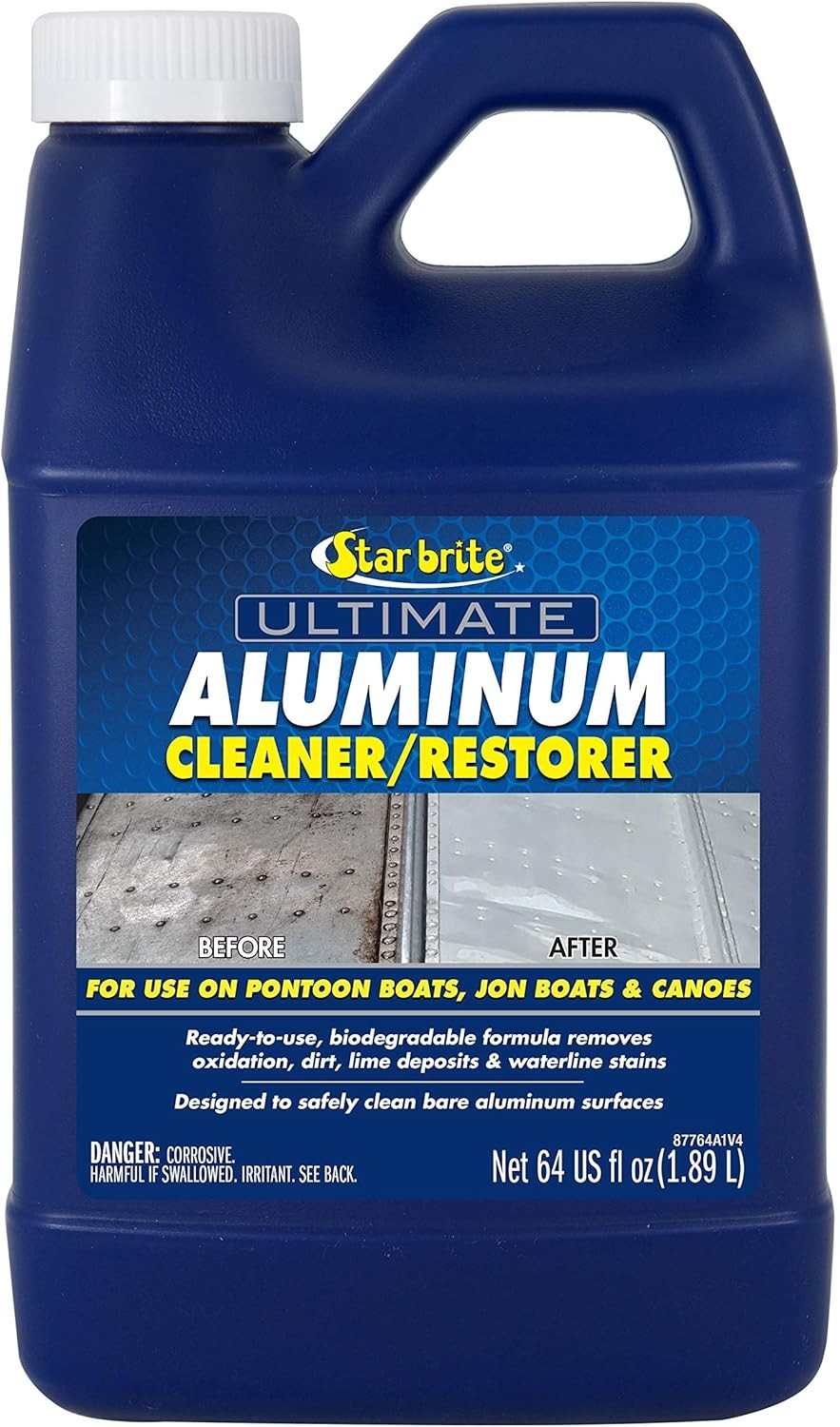 Ultimate Aluminum Cleaner & Restorer – 64oz Biodegradable Liquid for Boats
