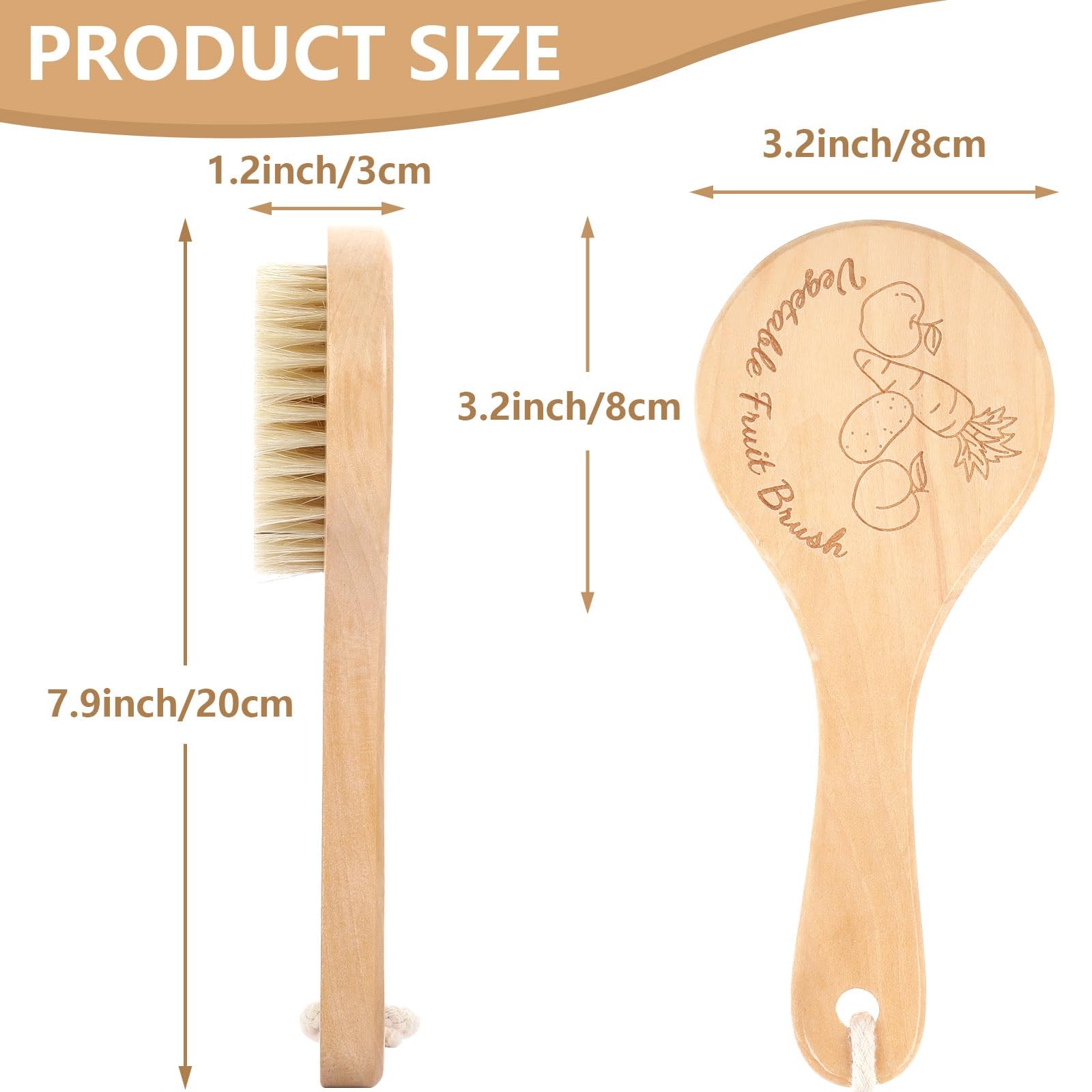 Vegetable Brush Cleaning Brush with Long Handle for Potato Carrot Cucumber and