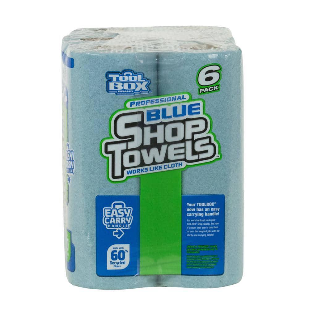 Shop Towels Disposable Blue Industrial Automotive Cleaning Towels 6Pack Sheets