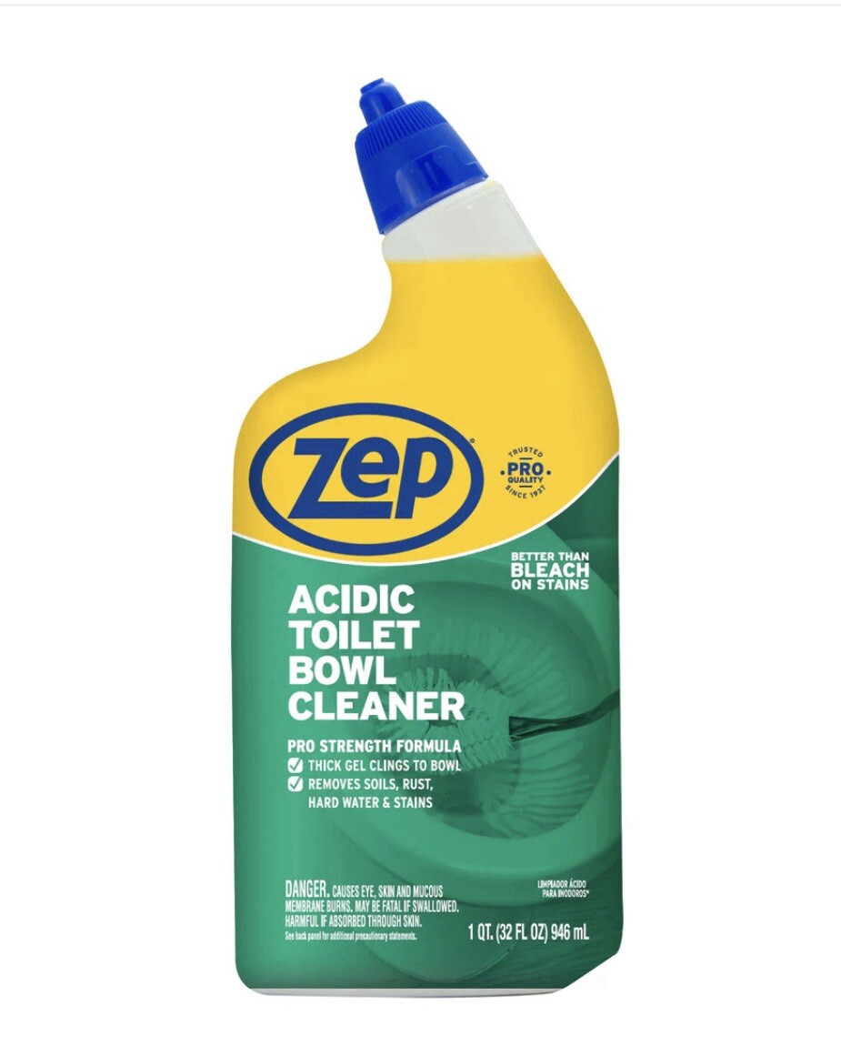 Zep Acidic Toilet Bowl Cleaner – Wintergreen Scent – 1qt (32fl oz)