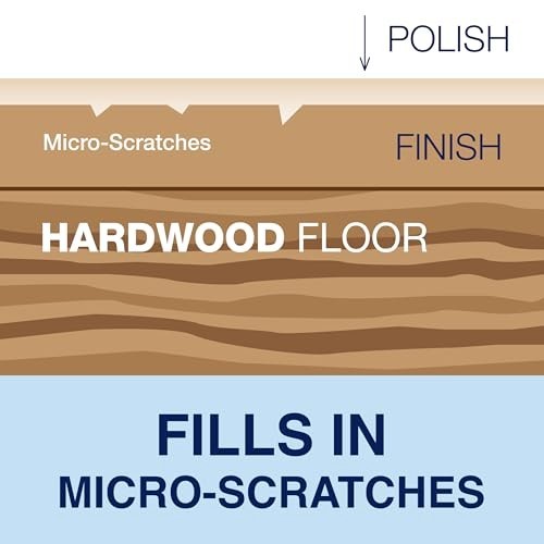Hardwood Floor Polish 32 oz High Gloss Shine Micro Scratch Filler Protective