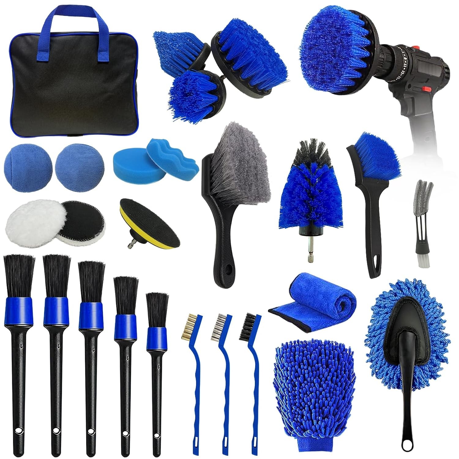 26PCS Car Detailing Kit, Auto Detailing Brush Set, Car Cleaning Kit, Car